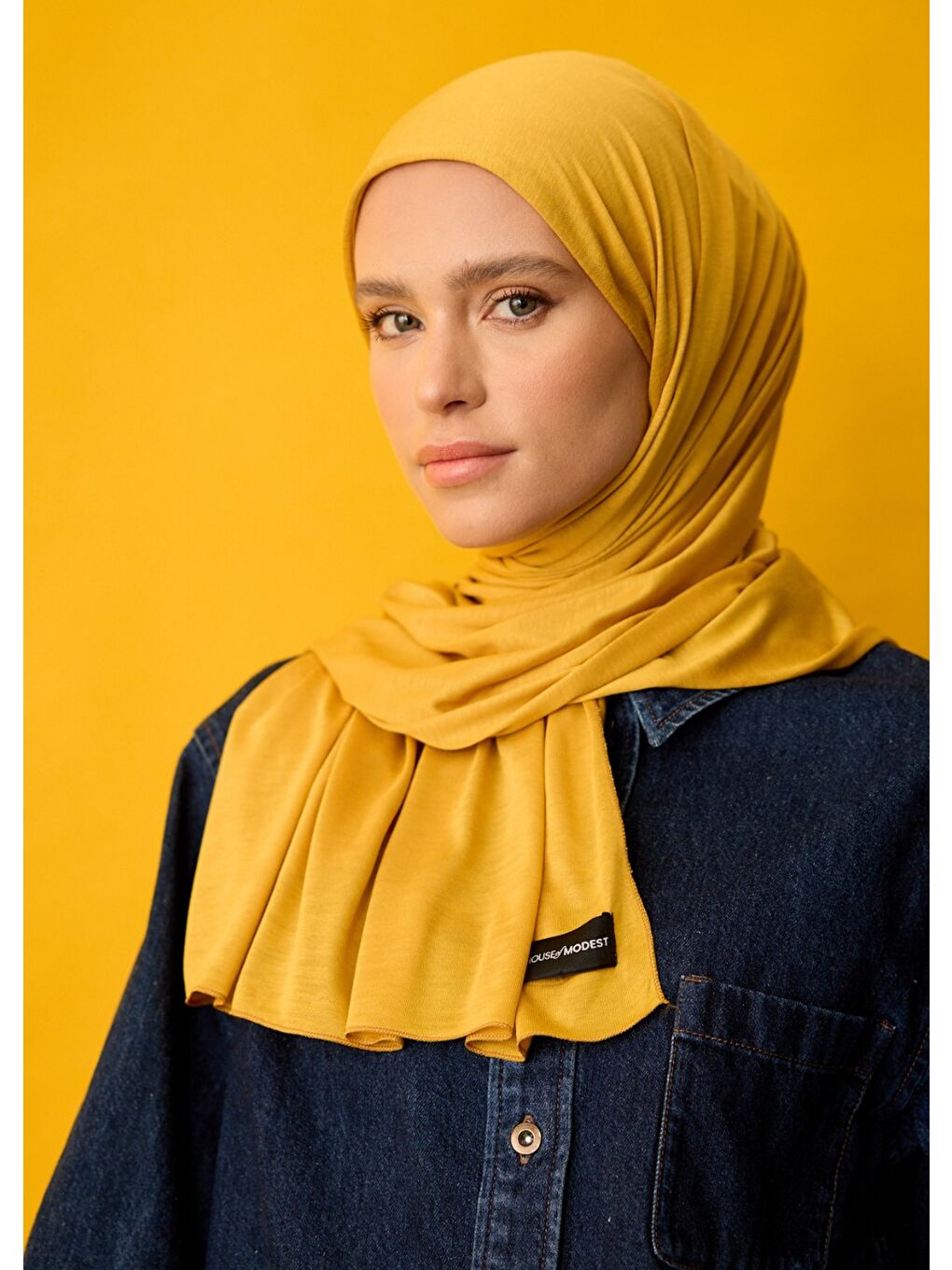 Sarı Tesettür Şal - Hardal-2