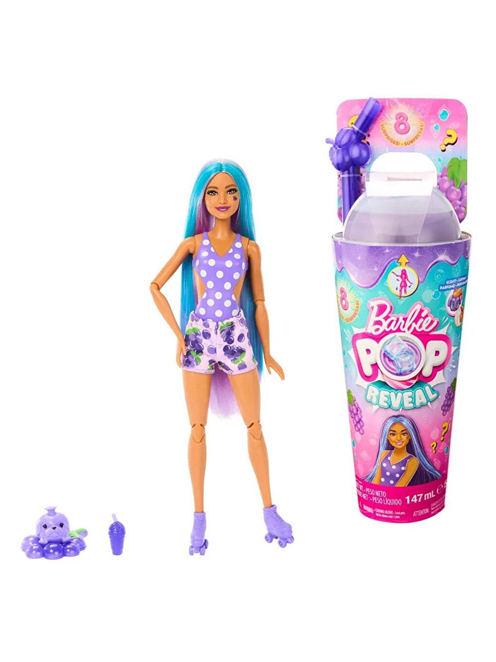 BARBIE Renksiz Pop Reveal Meyve Serisi HNW40-HNW44