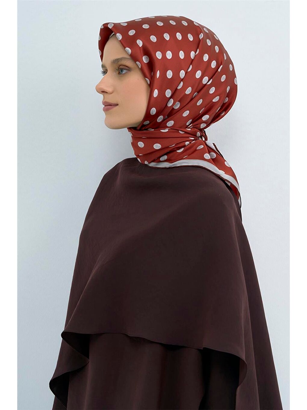 Bordo Saf İpek Sura Eşarp 9544D 51-2