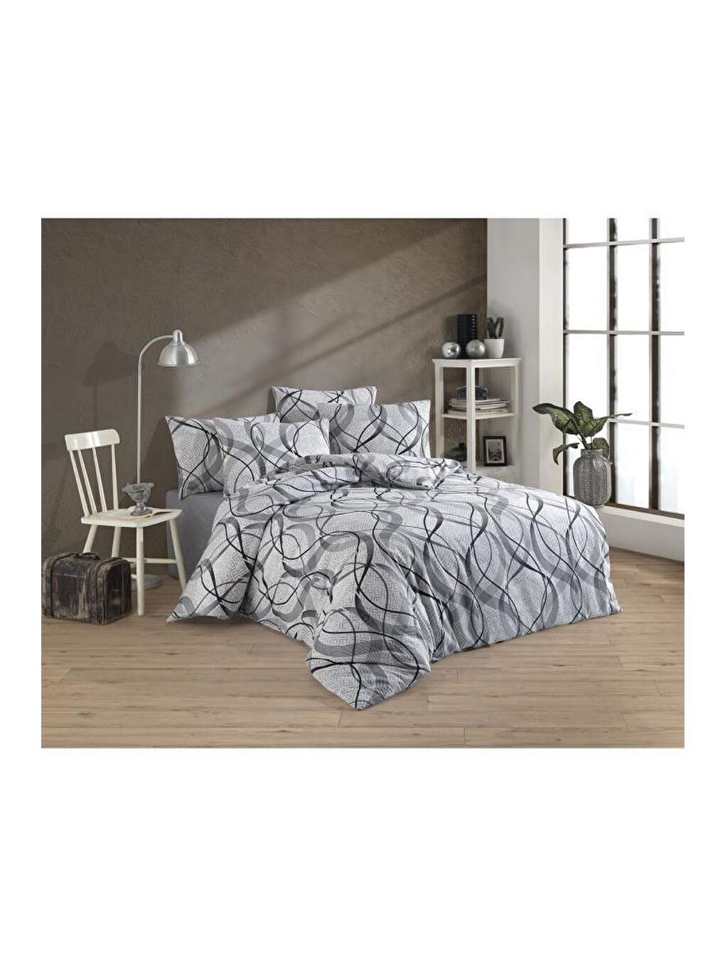 Karışık Yanko Çift Kişilik Nevresim Takımı-1