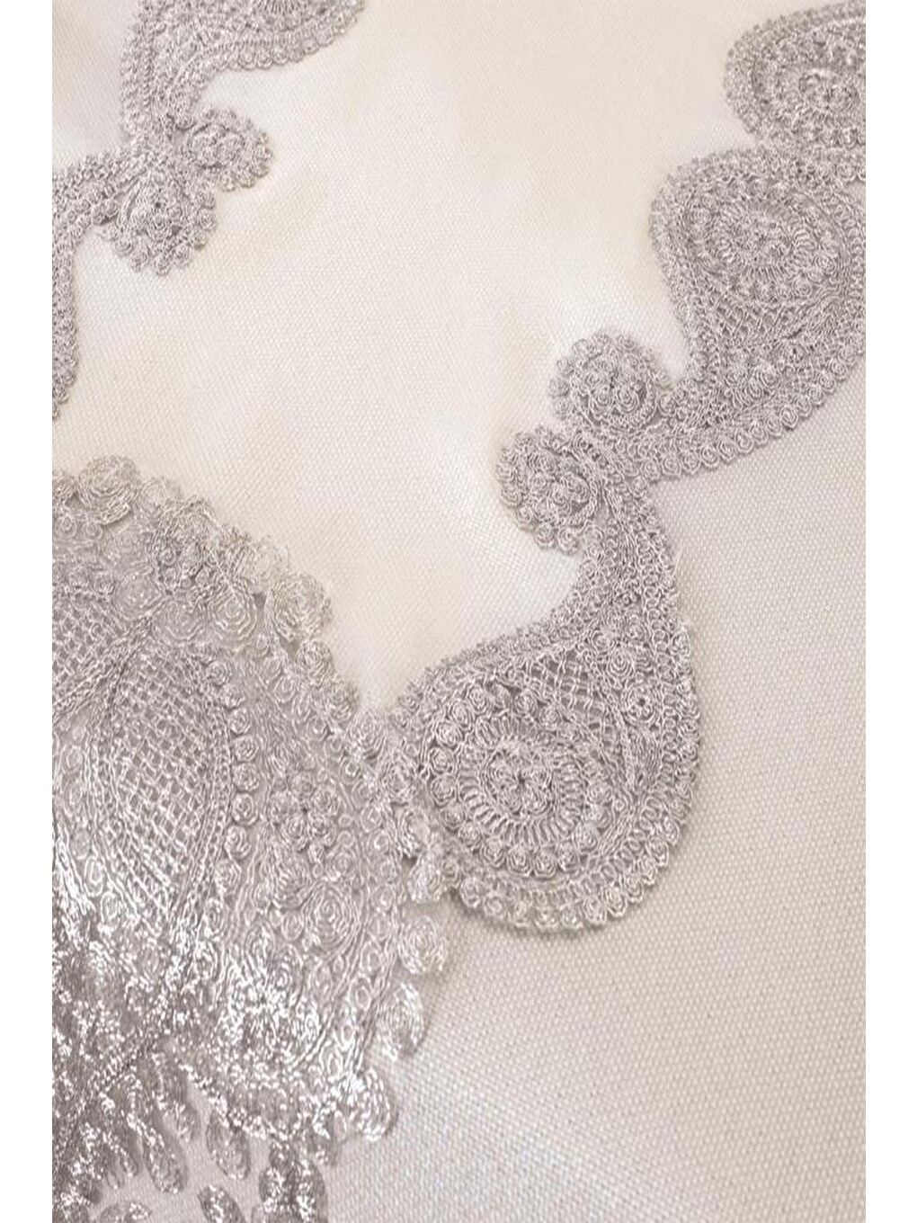 Karışık Verna Masa Örtüsü 26 Parça Krem Silver-5