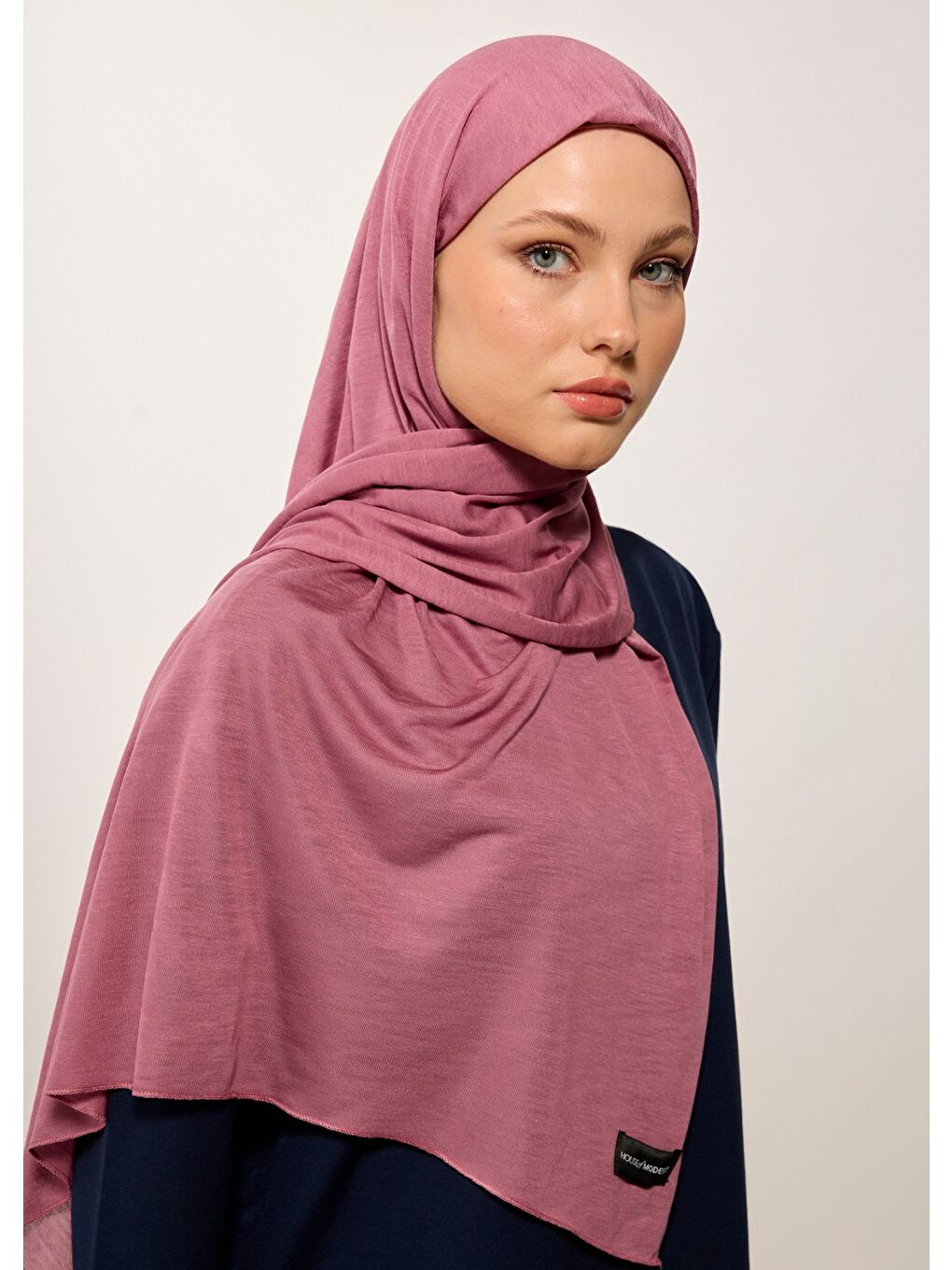 Pembe Tesettür Şal - Gül Kurusu-2