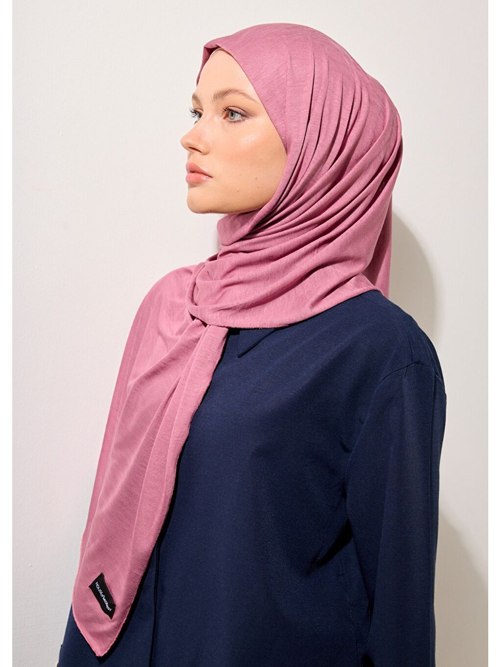 Pembe Tesettür Şal - Gül Kurusu-3