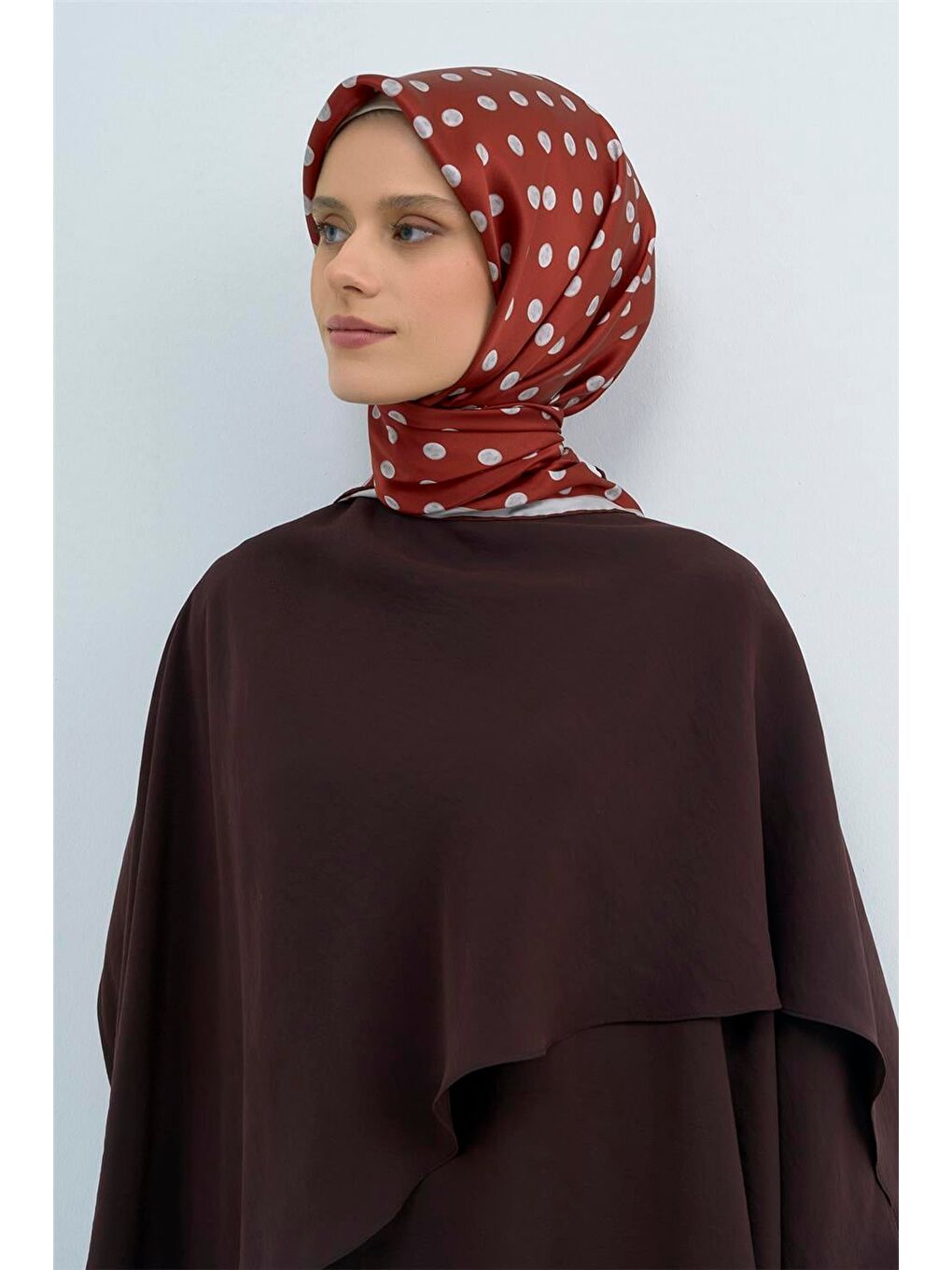 Bordo Saf İpek Sura Eşarp 9544D 51-3