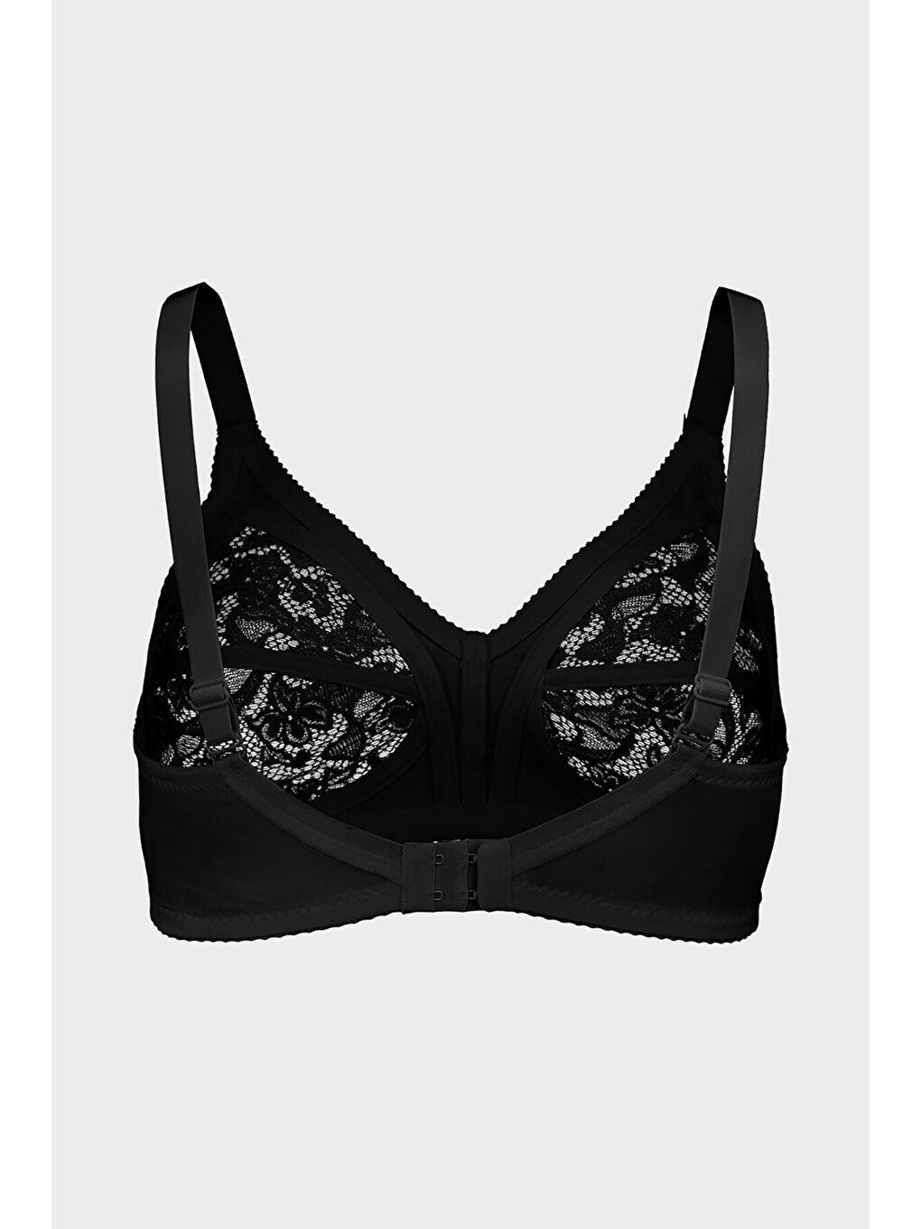 Siyah Desteksiz Toparlayıcı Dantel Sütyen-1