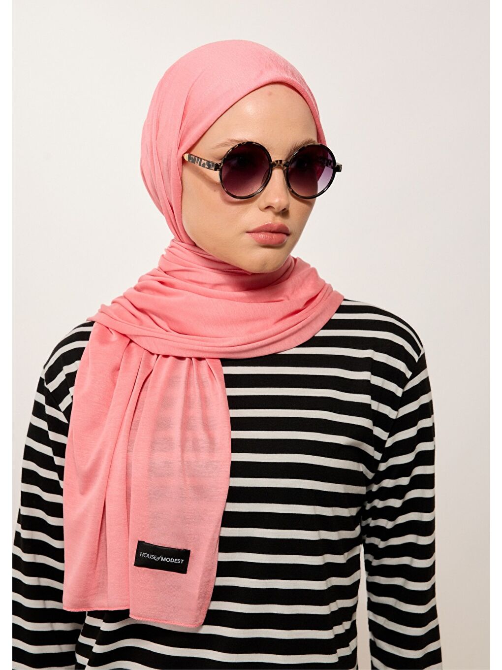 Pembe Tesettür Şal - Soğan Kabuğu-1