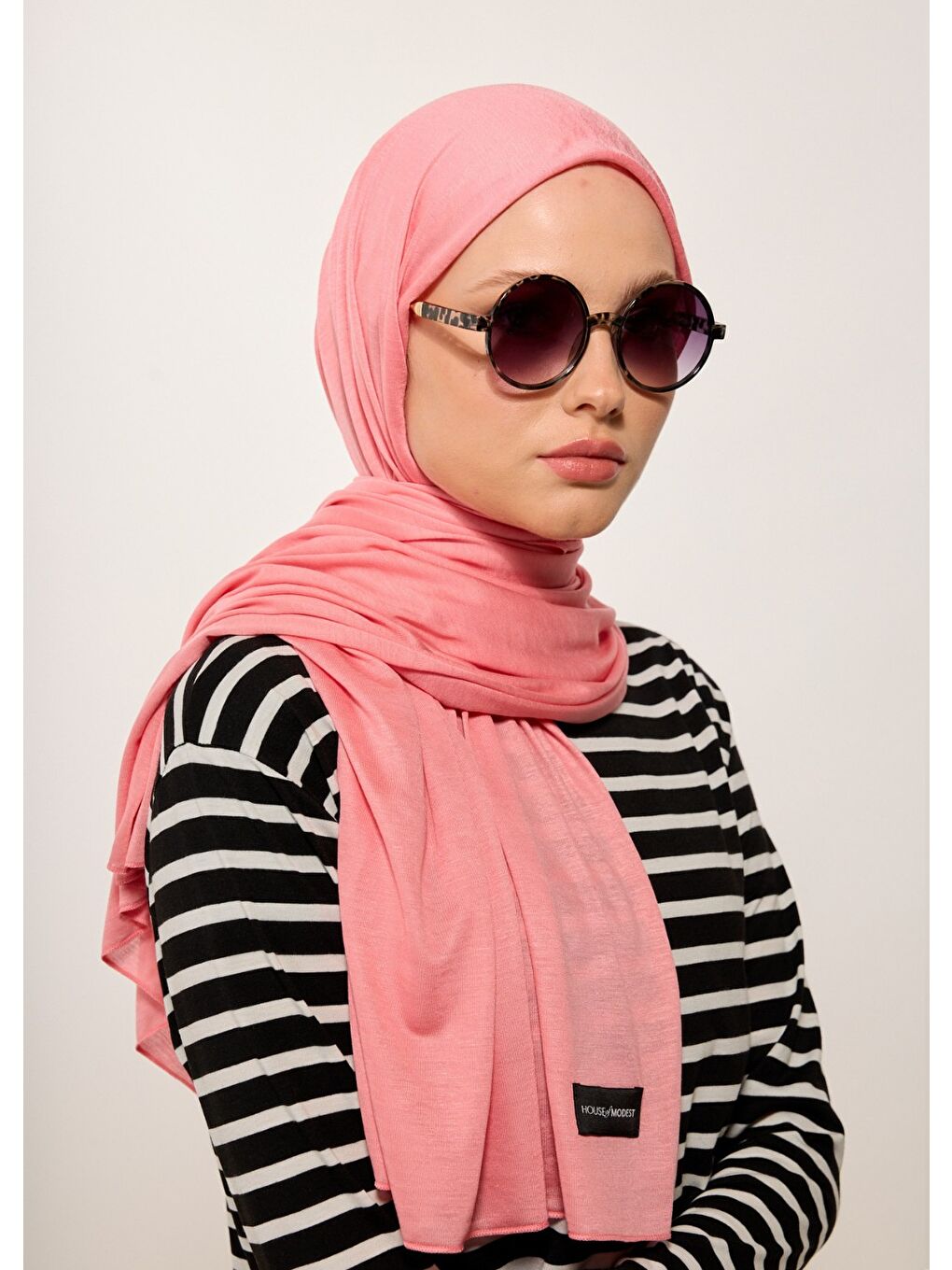 Pembe Tesettür Şal - Soğan Kabuğu-2