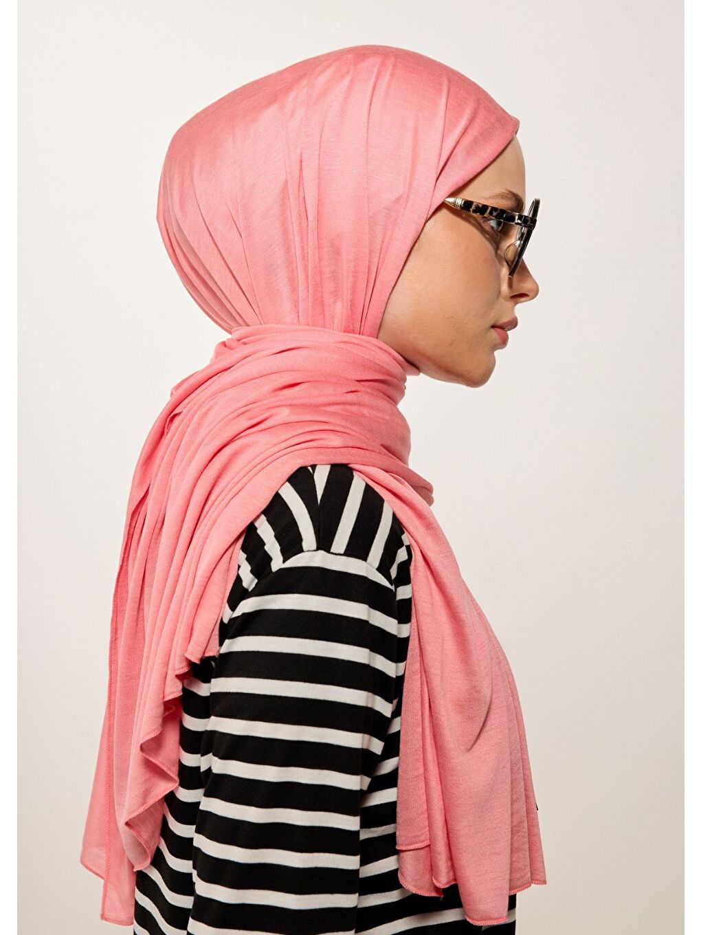 Pembe Tesettür Şal - Soğan Kabuğu-3
