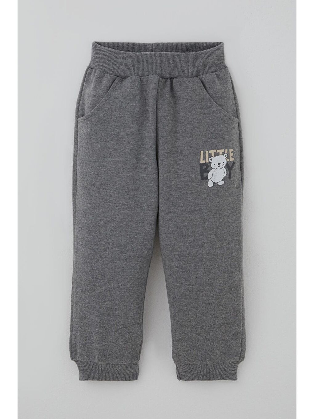 Ekru Erkek Bebek Eşofman Takımı Sevimli Renkli Ayıcık Desenli Krem (9 Ay-3 Yaş)-2