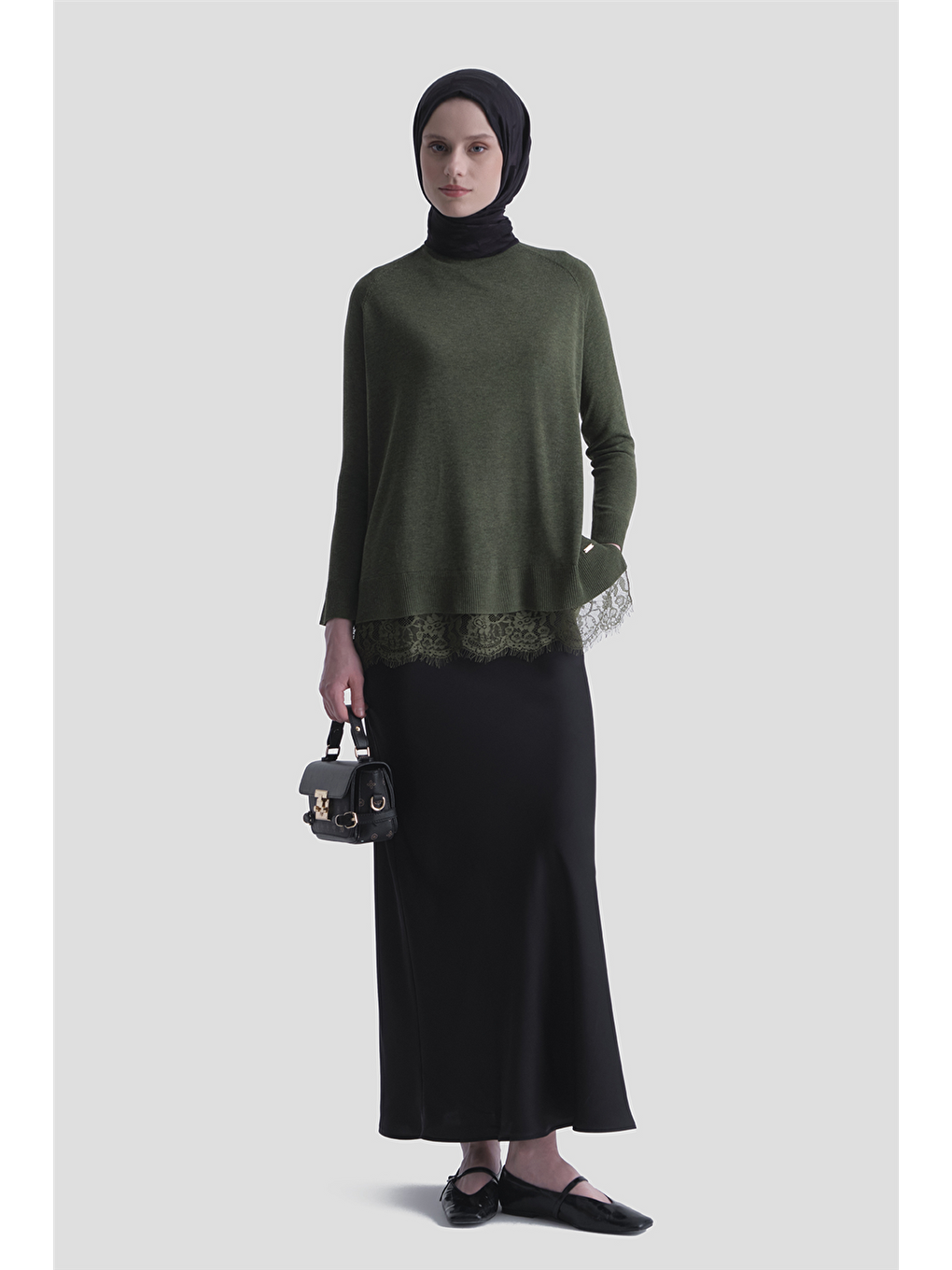 Dantelli Rayon Tunik Haki-1