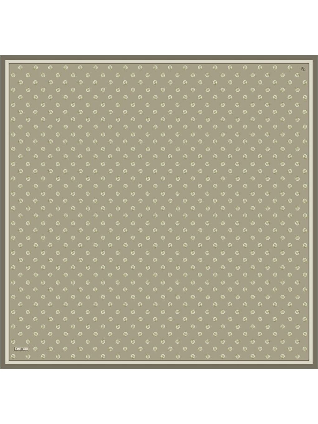 Haki Saf İpek Twill Eşarp 9544D 34-3