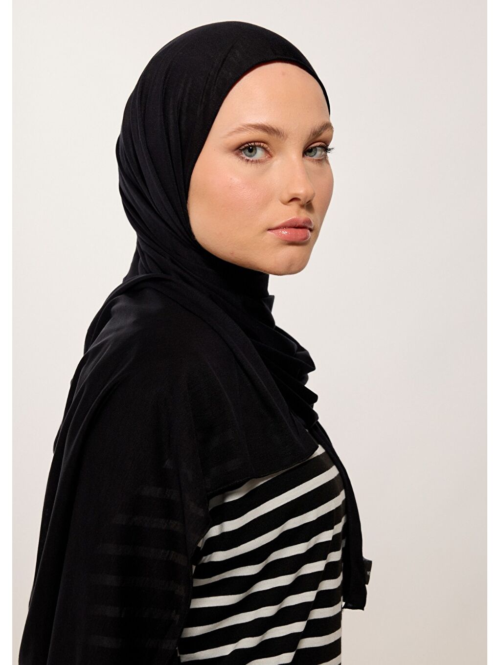 Tesettür Şal - Bone - Siyah-1