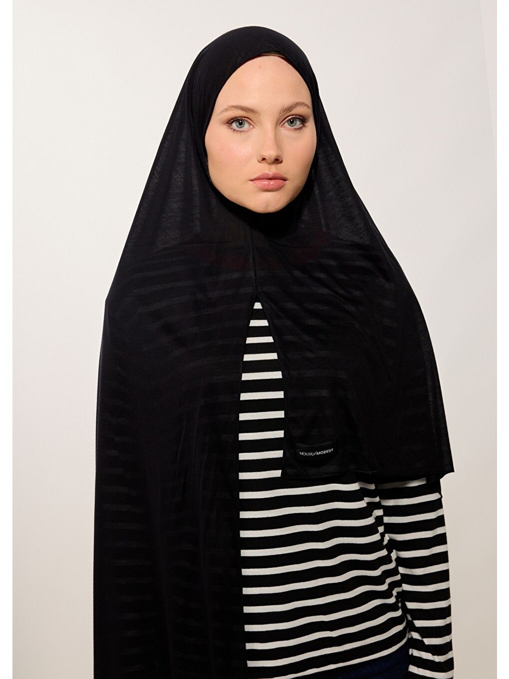 Tesettür Şal - Bone - Siyah-4