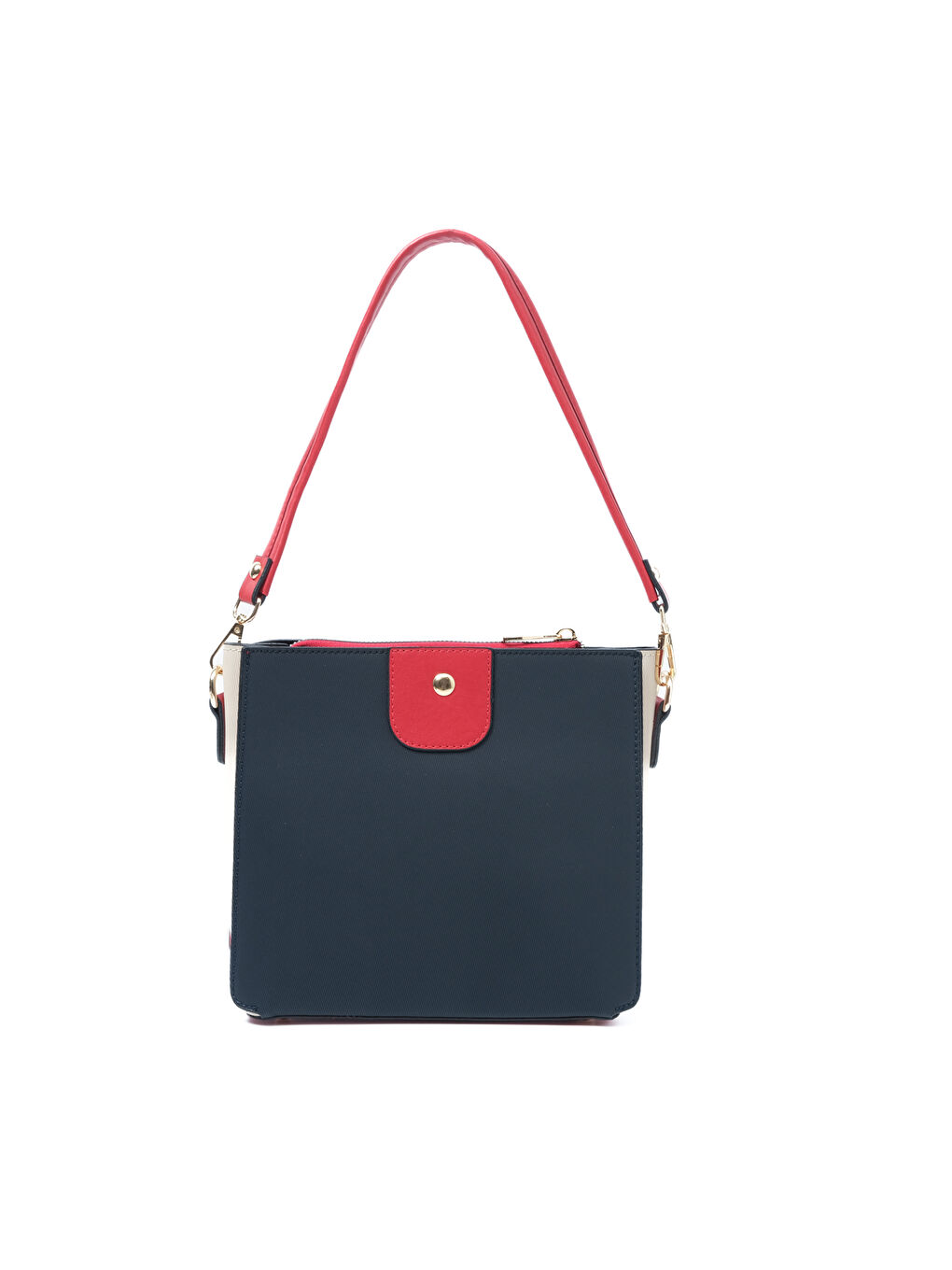 Lacivert Kadın Omuz Çantası TH-YK14317 Laci-Krem-Kırmızı-3