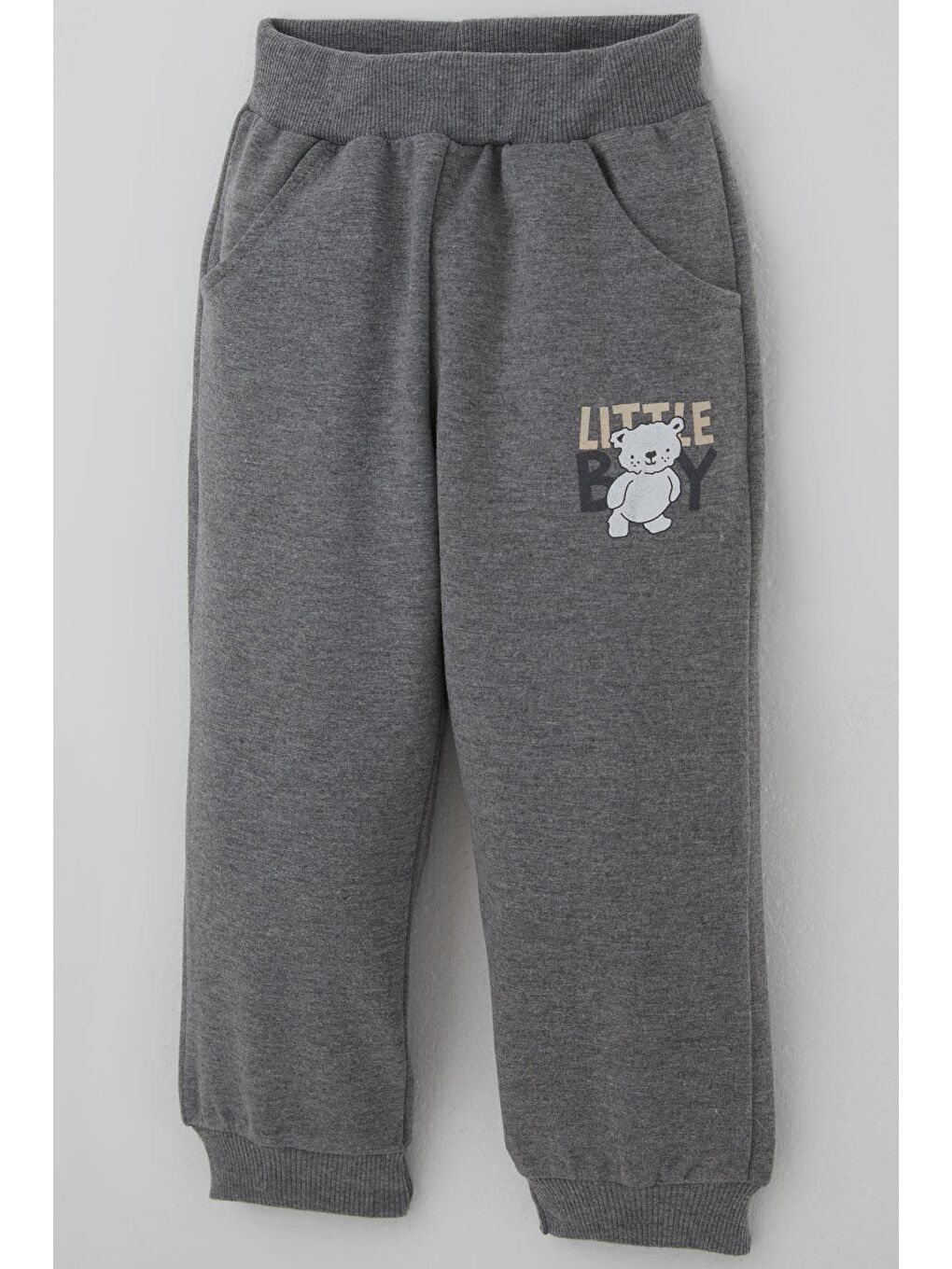 Ekru Erkek Bebek Eşofman Takımı Sevimli Renkli Ayıcık Desenli Krem (9 Ay-3 Yaş)-6