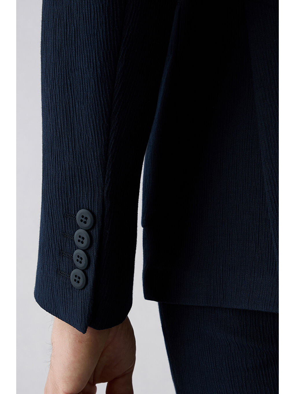 Lacivert 7 Drop Slim Fit Dar Kesim Ceket-3