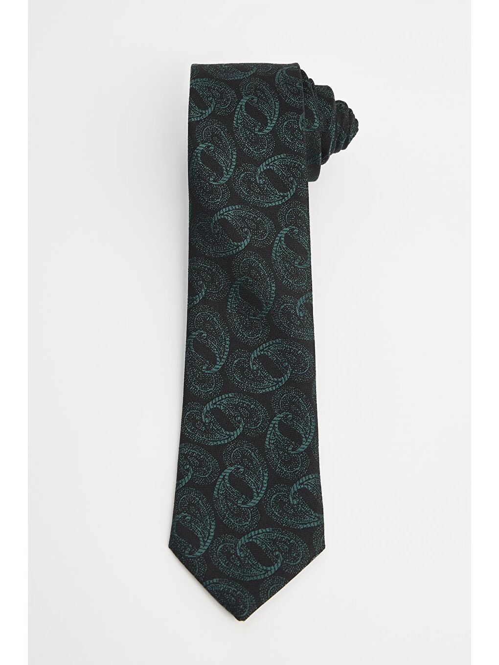 Lacivert Klasik Cep Mendilli Desenli Kravat