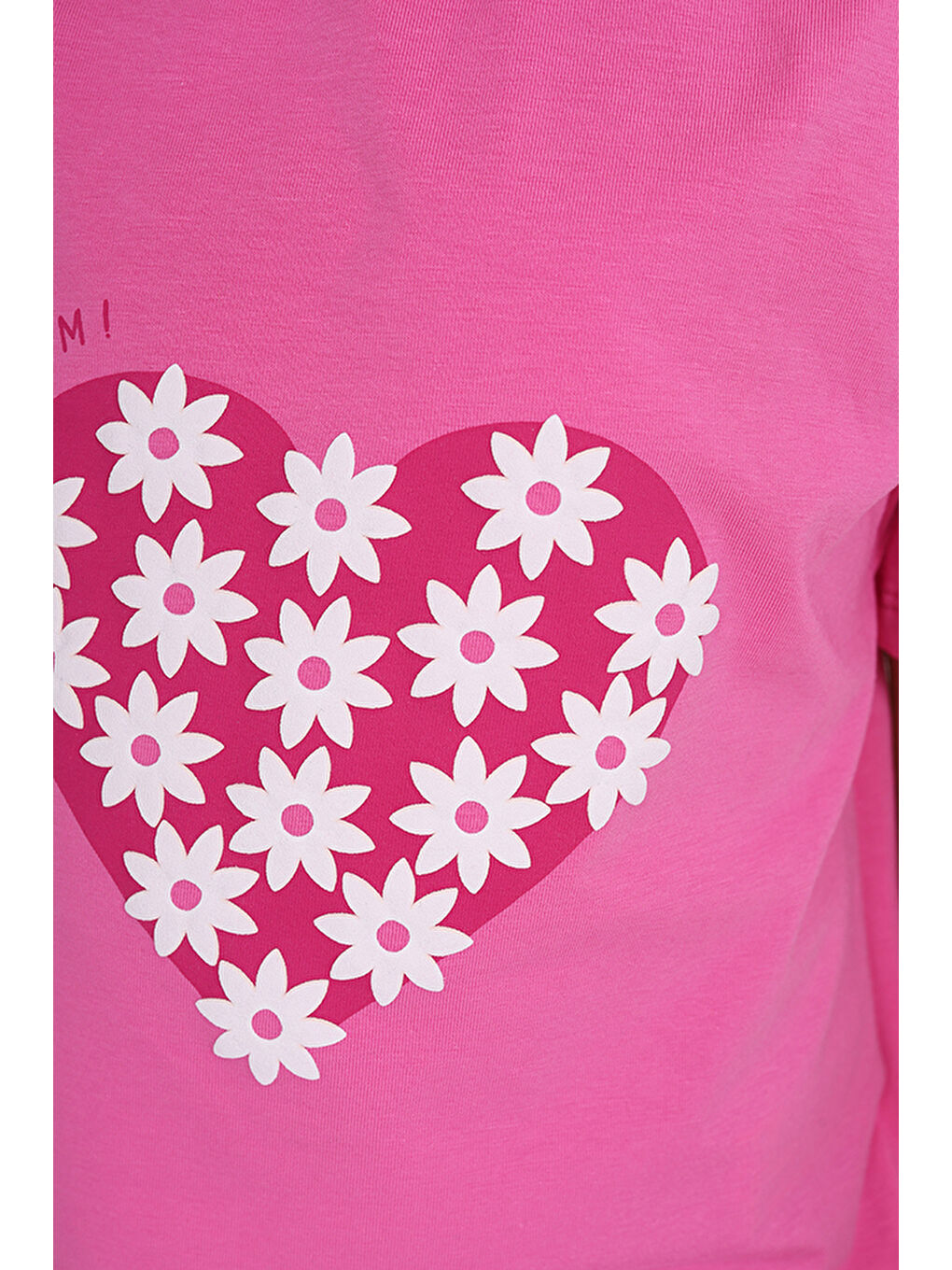 Fuşya Kız Çocuk Baskılı Tişört-3