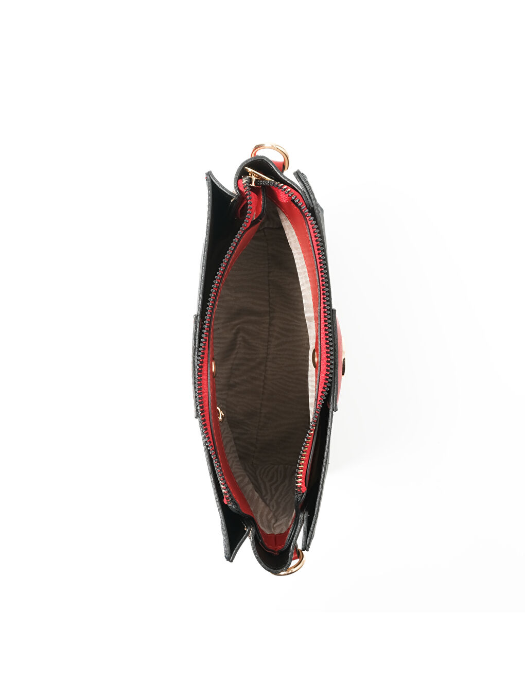 Lacivert Kadın Omuz Çantası TH-YK14317 Laci-Krem-Kırmızı-5