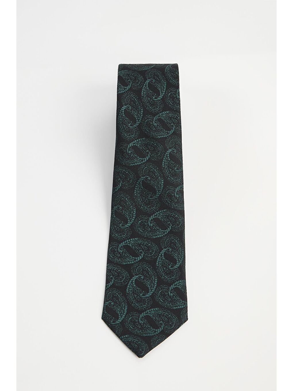 Lacivert Klasik Cep Mendilli Desenli Kravat-3