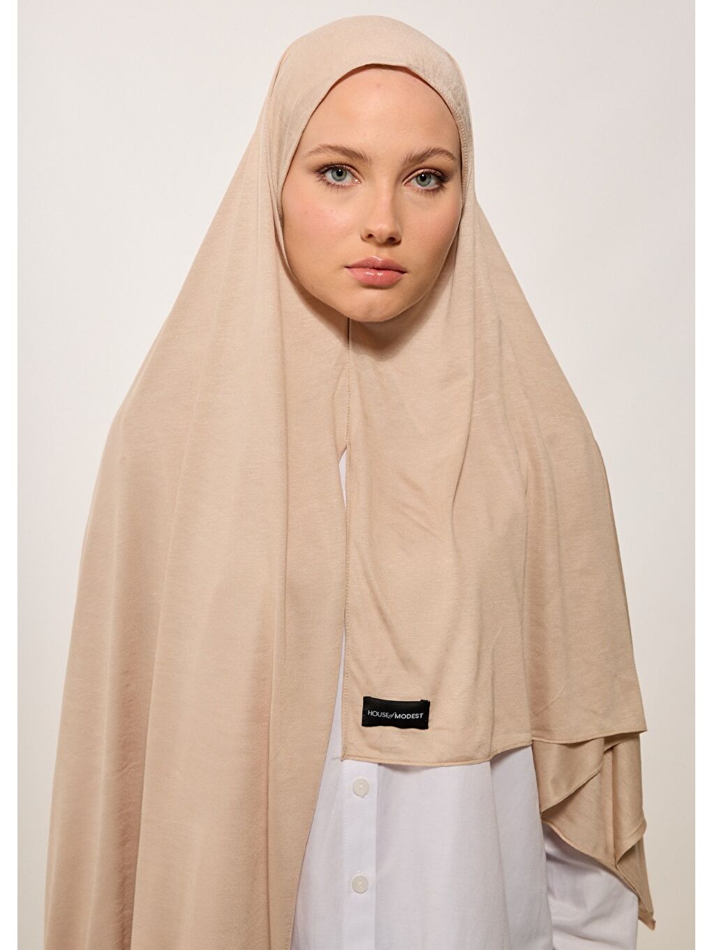 Tesettür Şal - Bone - Bej-4