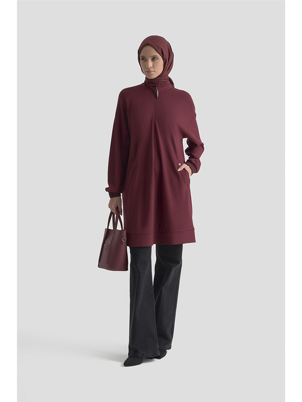 Trend Tunik 25Kt461 Bordo-1