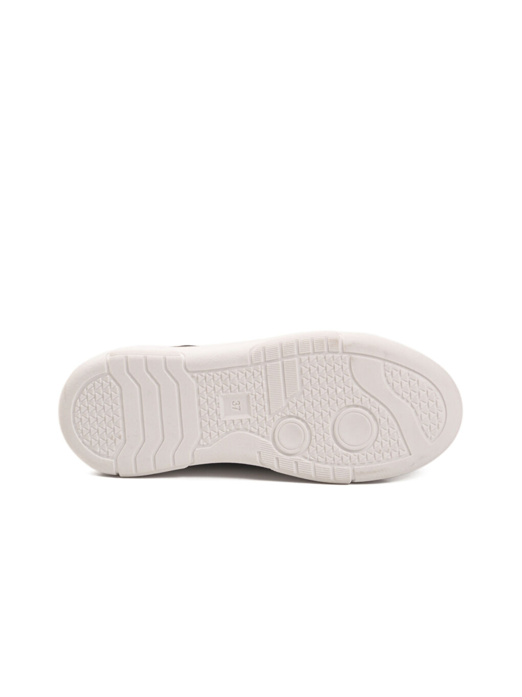 Siyah Beyaz Kalın Taban Bağcıklı Kadın Spor Ayakkabı Termo DV-03 Z-4