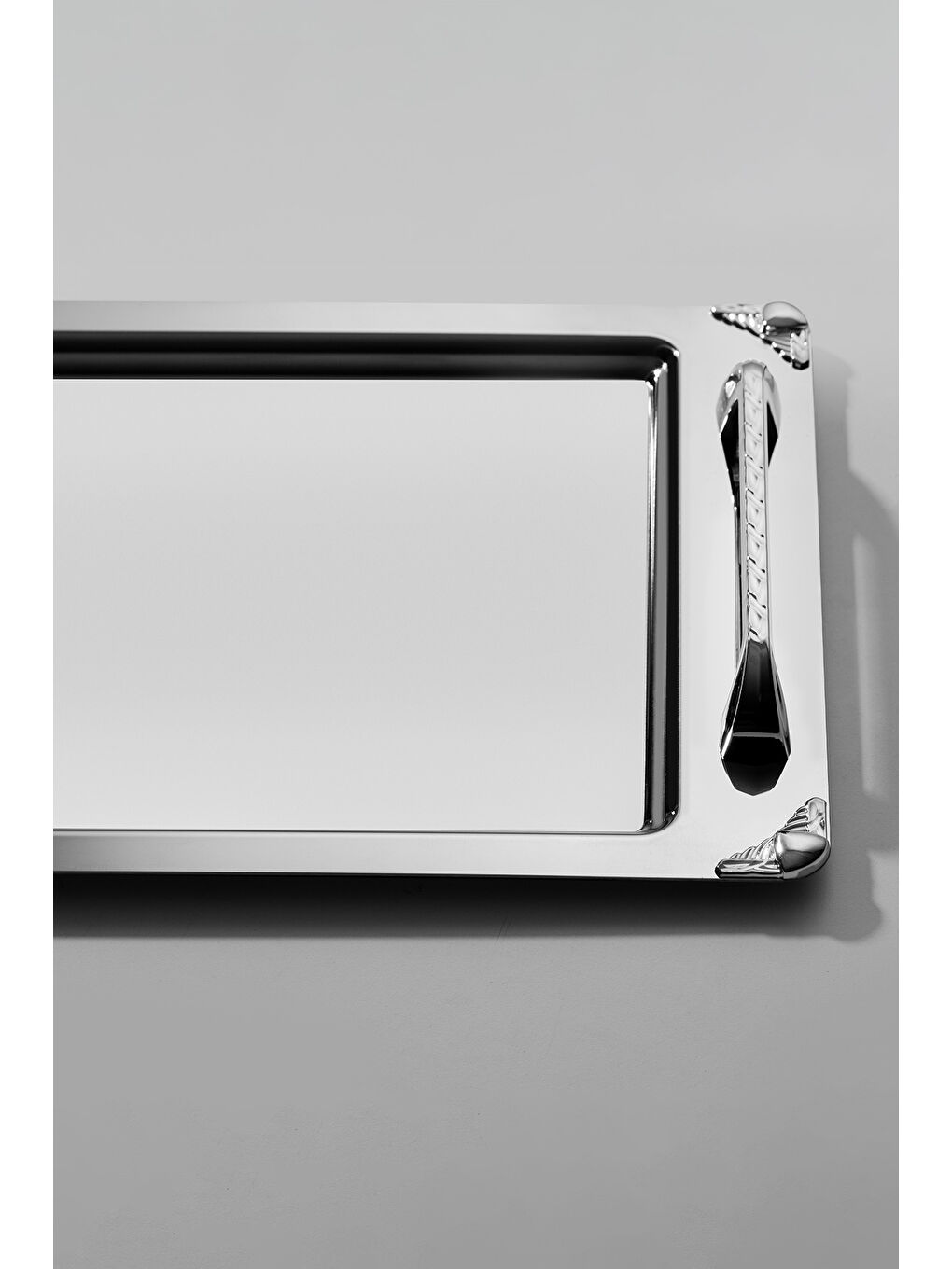 Gri Vega Saten Çelik Çay Tepsi-3