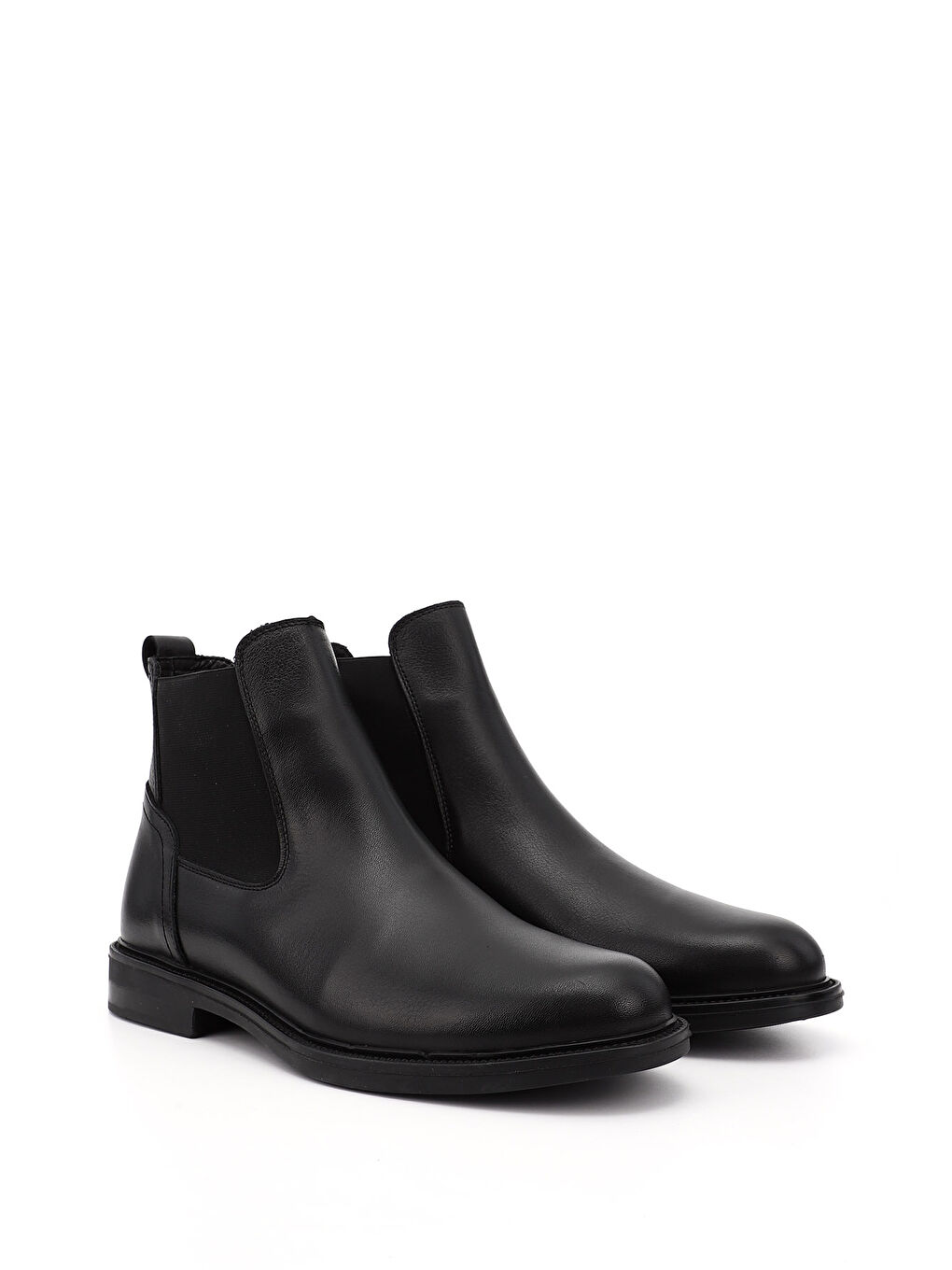 Mor Erkek ZÜMRÜT-SİYAH Kauçuk Taban Hakiki Deri Chelsea Bot-1