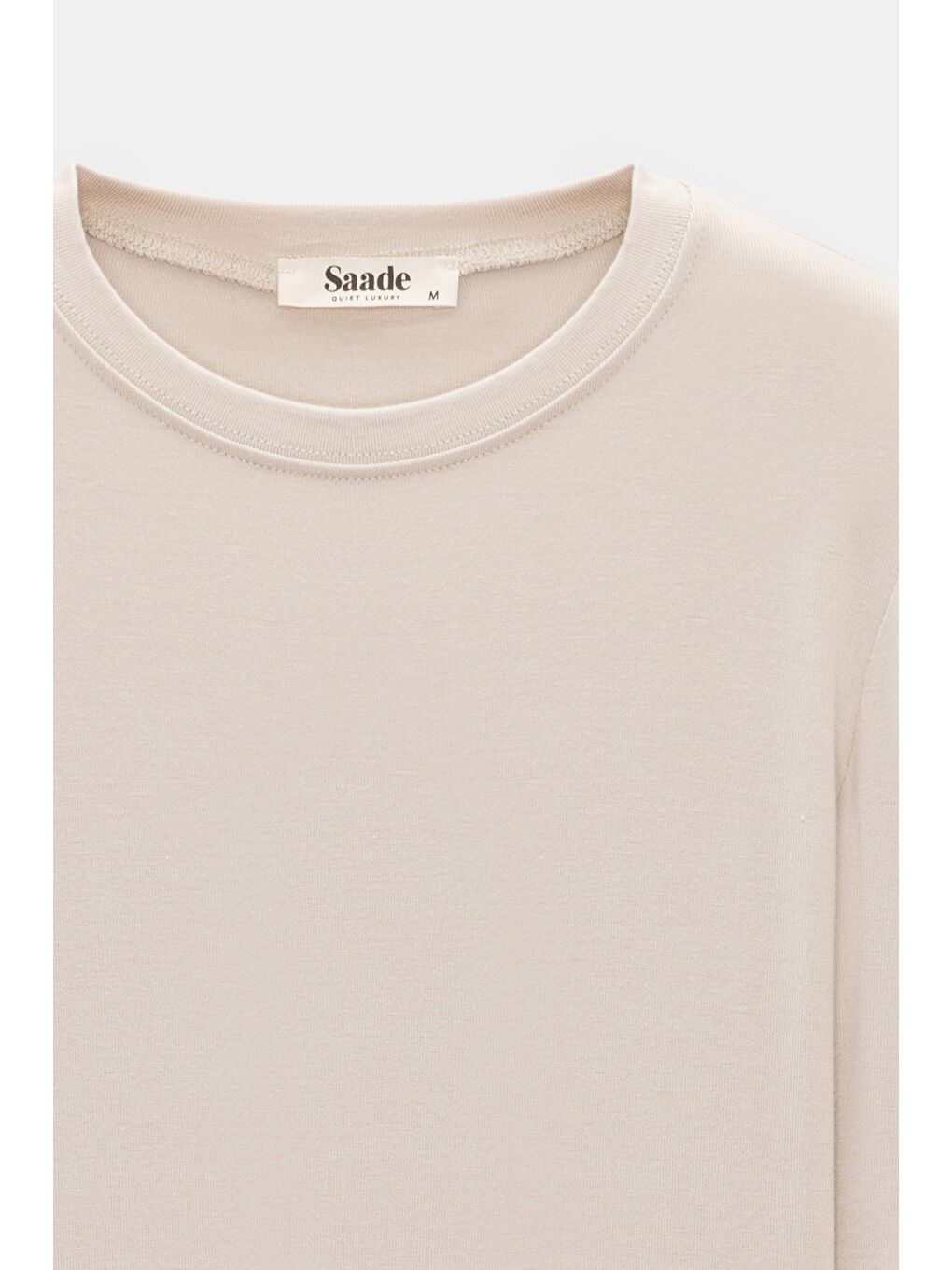 Bej Kadın Bisiklet Yaka Parmak Geçmeli Uzun Kollu Body/Bluz-4