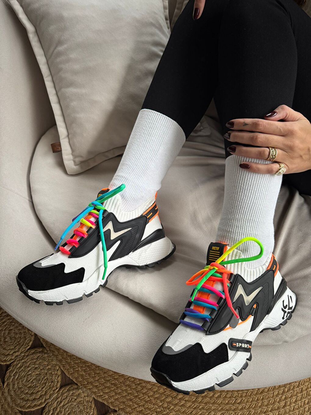 Siyah KADIN SPOR AYAKKABI-2