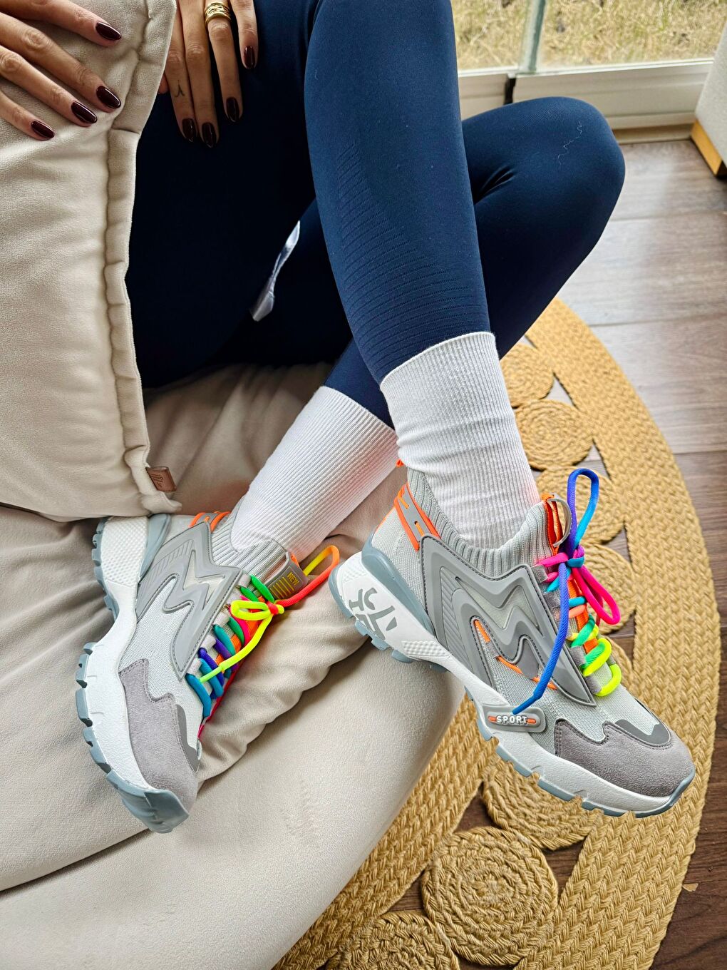 Gri KADIN SPOR AYAKKABI-2