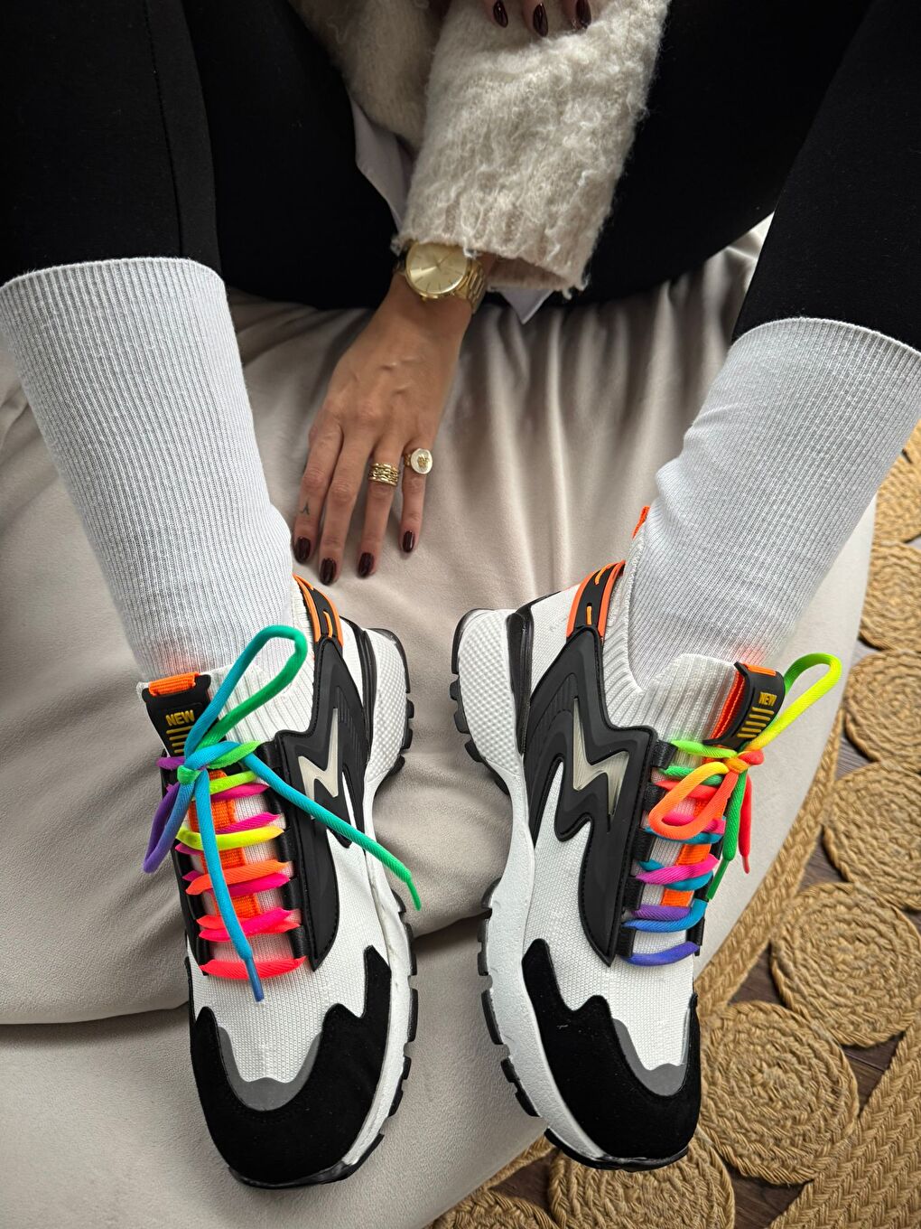 Siyah KADIN SPOR AYAKKABI-3