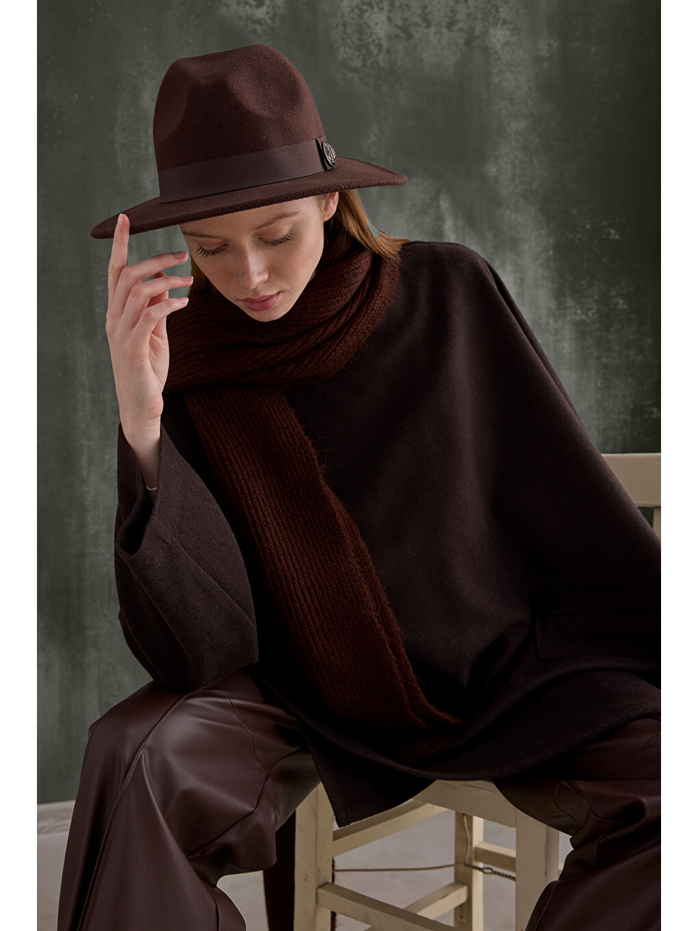 Kahverengi Asimetrik Salaş Kaban Acı Kahve-3