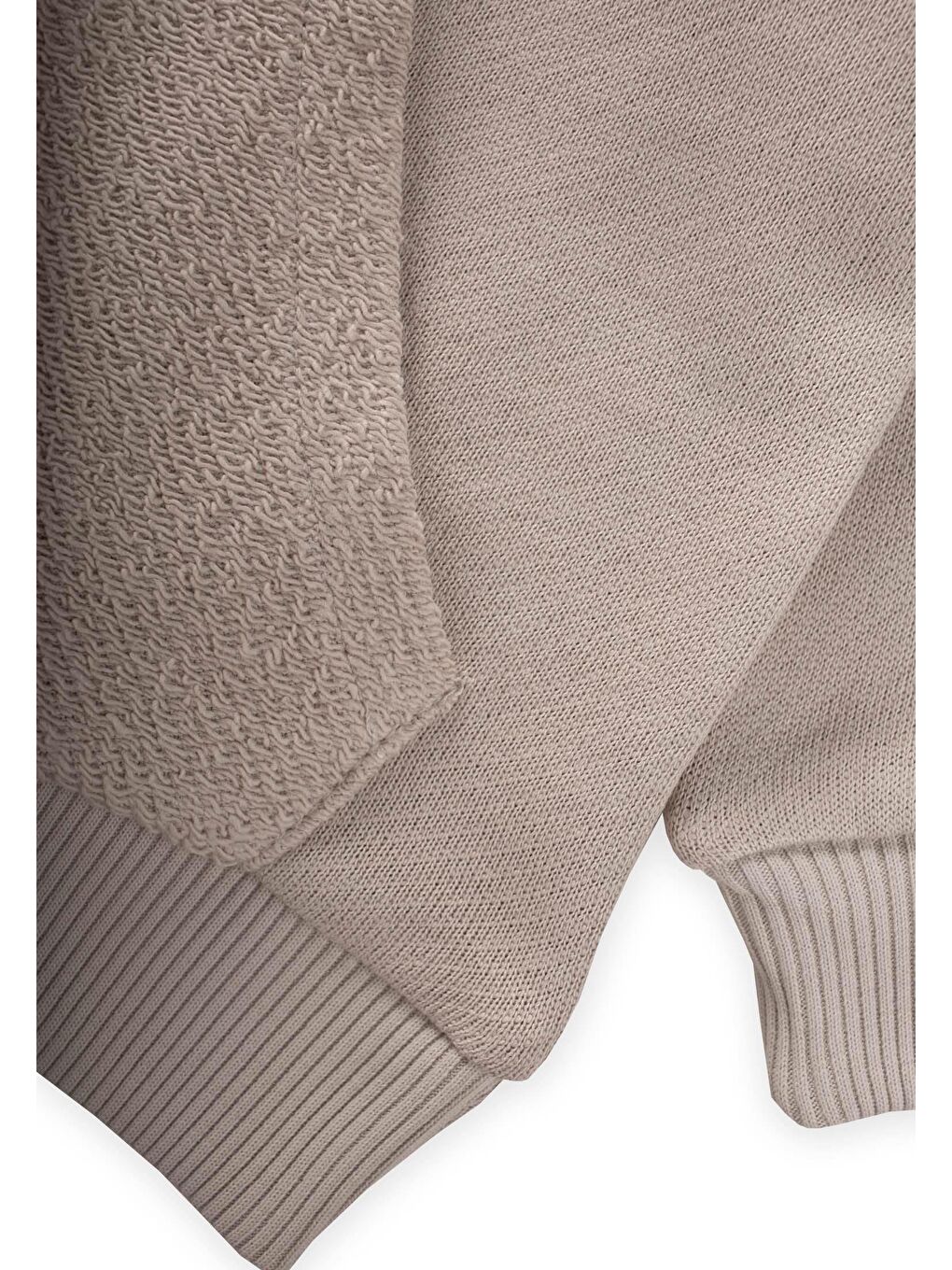 Bej Kapüşonlu Sweatshirt 2-10 Yaş Taş-2