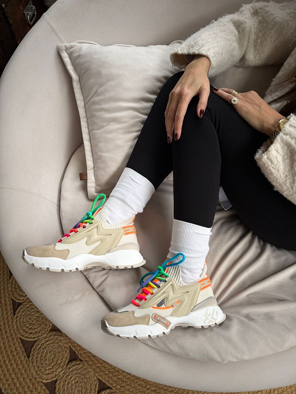 Bej KADIN SPOR AYAKKABI-1