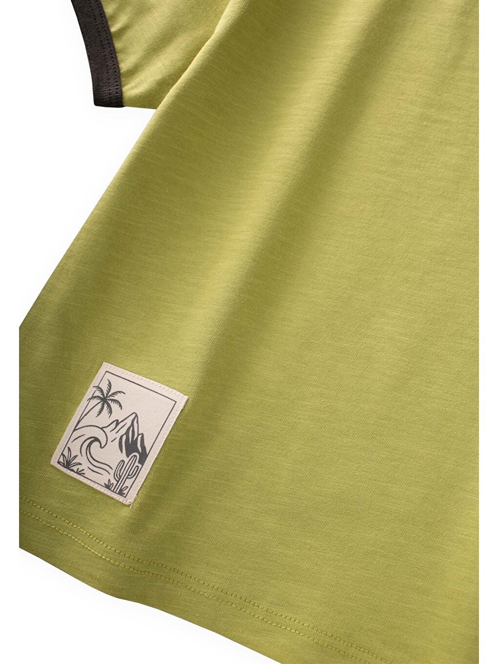Yeşil Kaprili T-Shirt Takım 2-10 Yaş Lime-2