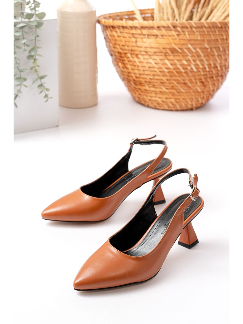 Kahverengi Kadın Harmony Taba Topuklu Ayakkabı-1