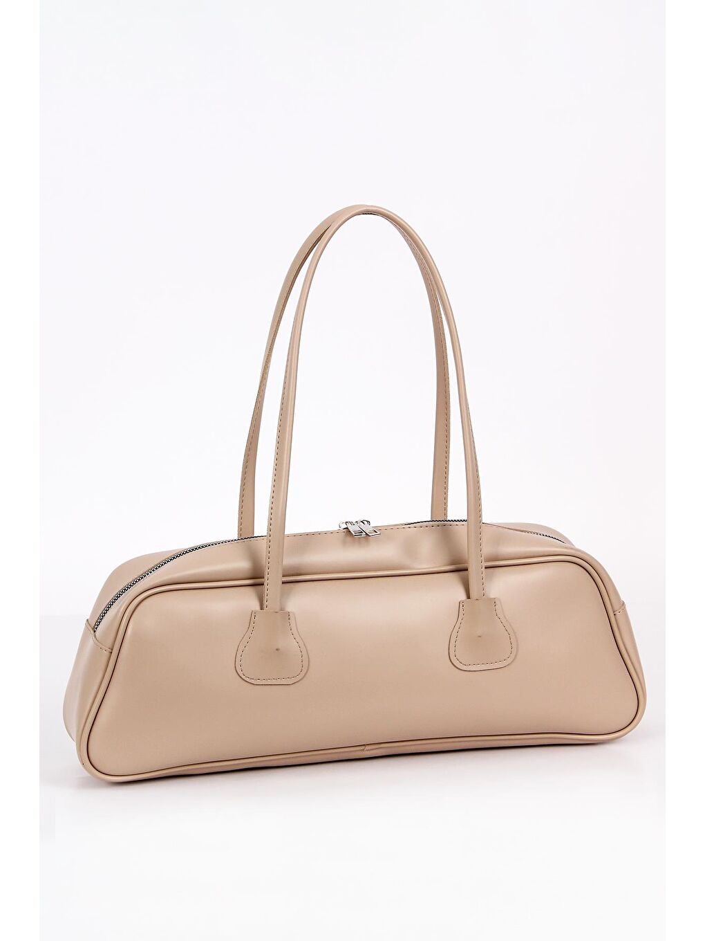 Bej Roma Çift Saplı ve Geniş Hacimli Kadın Omuz Çantası BP 4850O