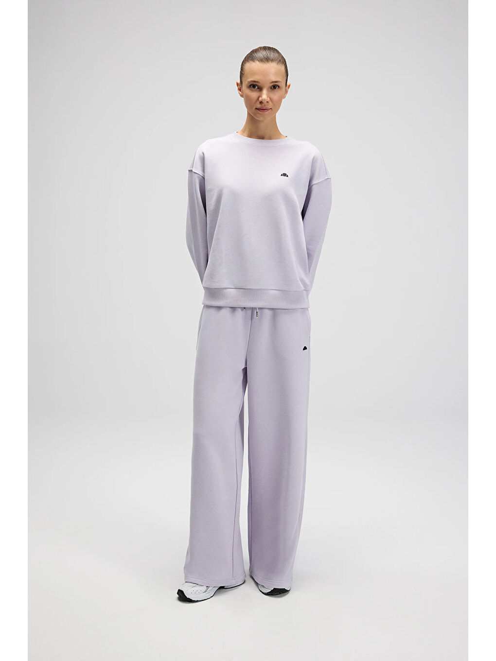 Lila Pamuklu Regular Fit Bisiklet Yaka Sweat EF527-LC-3