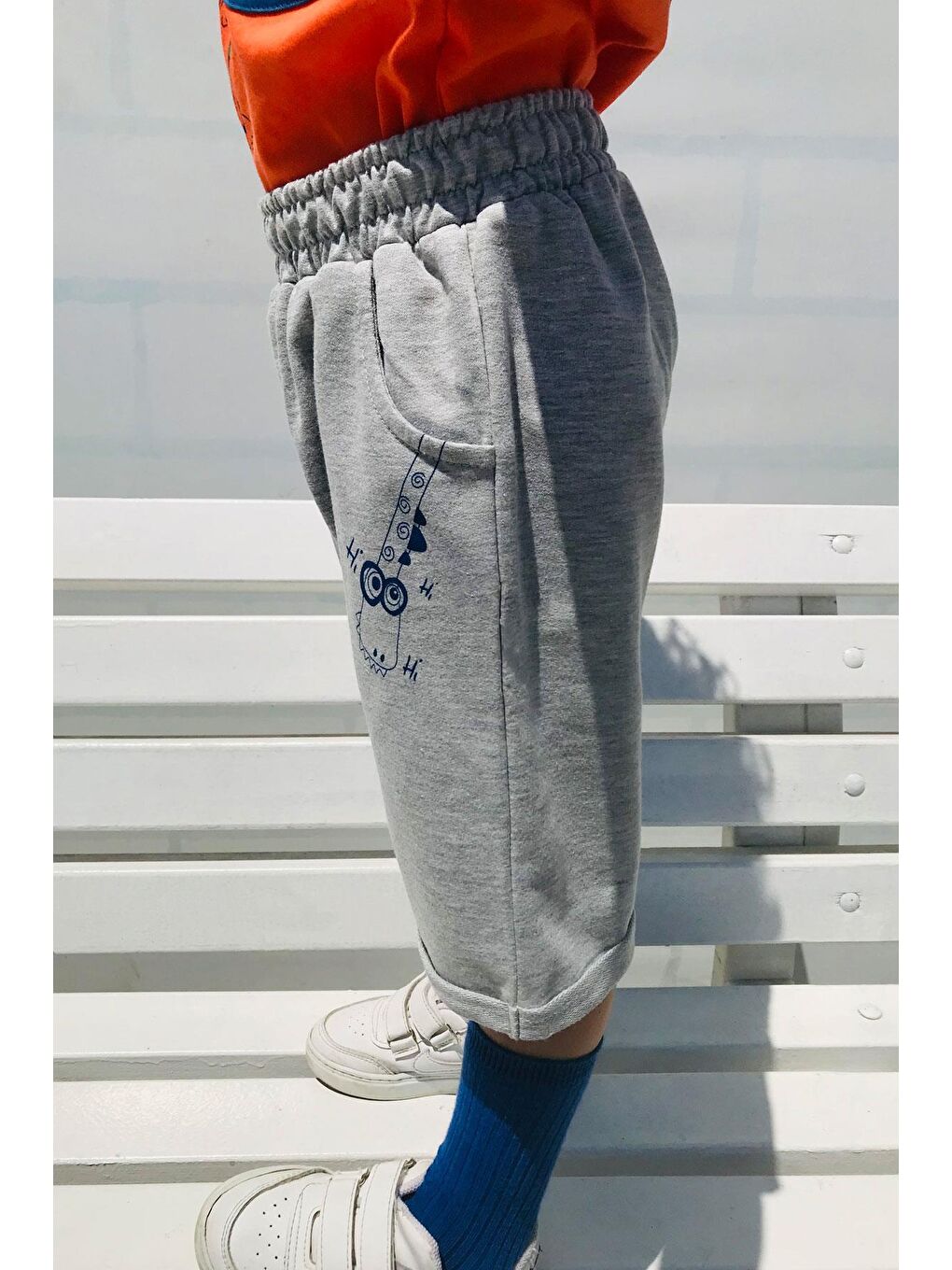 Kahverengi Erkek Çocuk Şortlu Takım Kaykaycı Dinozor Baskılı Cep Kısmı Kapak Detaylı Kiremit (2-6 Yaş)-7