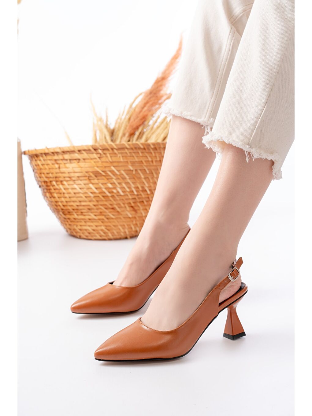Kahverengi Kadın Harmony Taba Topuklu Ayakkabı-2