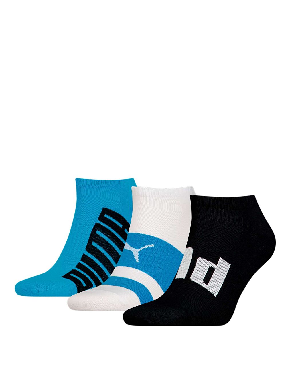 Mavi Unisex Spor Ayakkabı Çorap 3'lü Paket