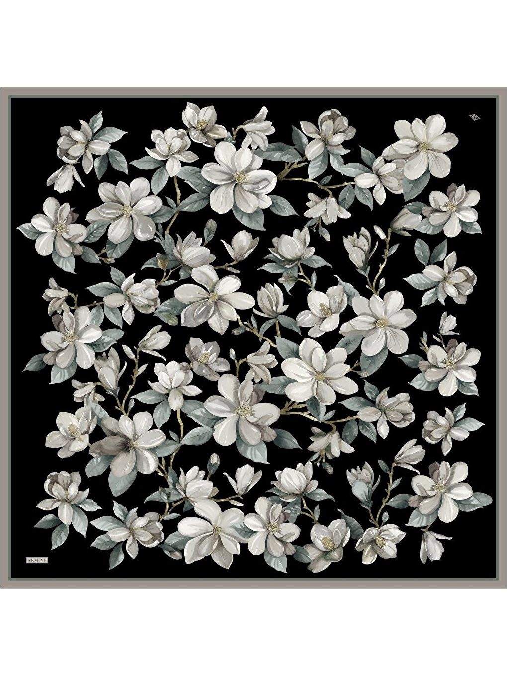 Siyah Saf İpek Sura Eşarp 9524D 05-4