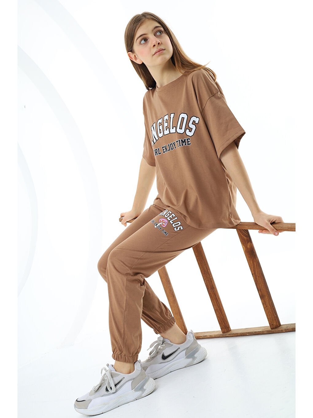 Kahverengi Kız Çocuk Alt-Üst 2'li Takım 12154