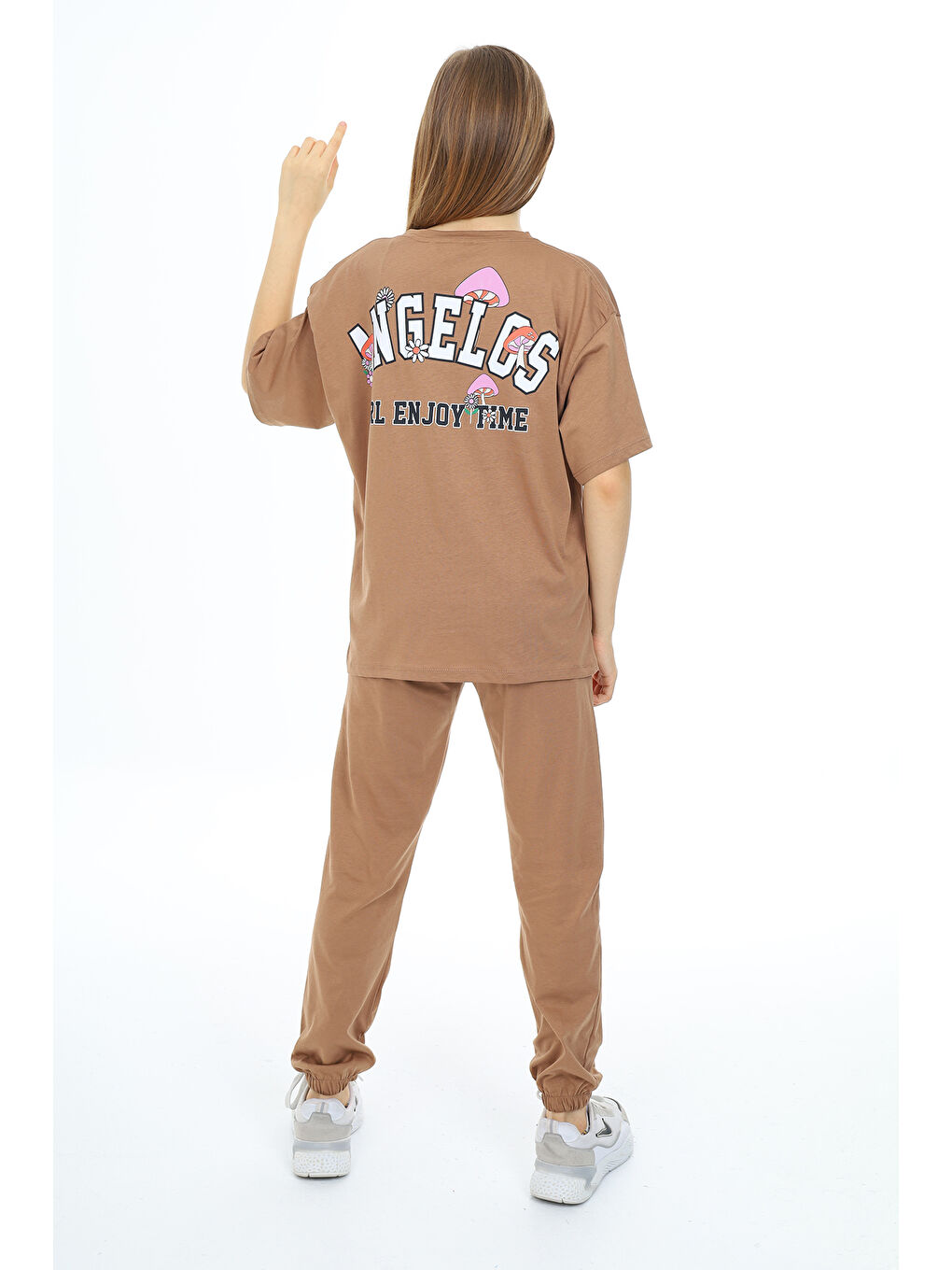 Kahverengi Kız Çocuk Alt-Üst 2'li Takım 12154-1
