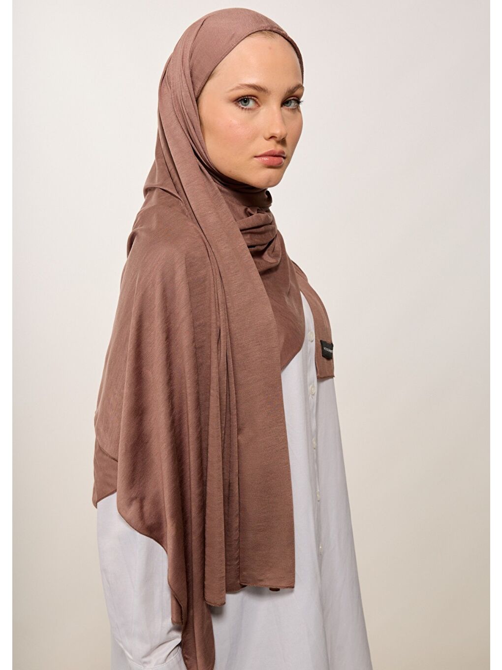 Kahverengi Tesettür Şal - Bone - Kahve-1