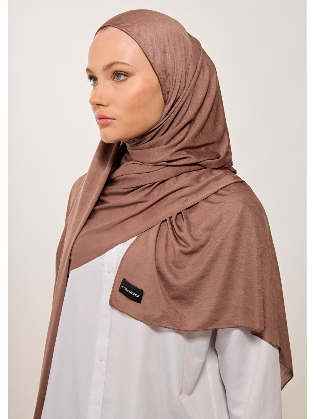 Kahverengi Tesettür Şal - Bone - Kahve-2