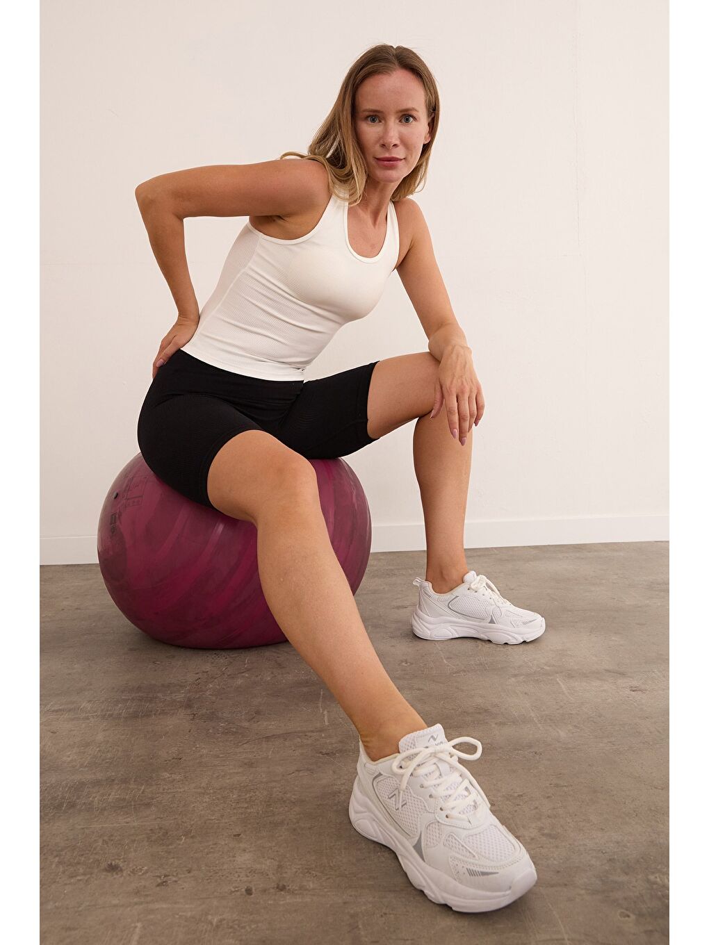 Siyah Basic Fitilli Biker Tayt