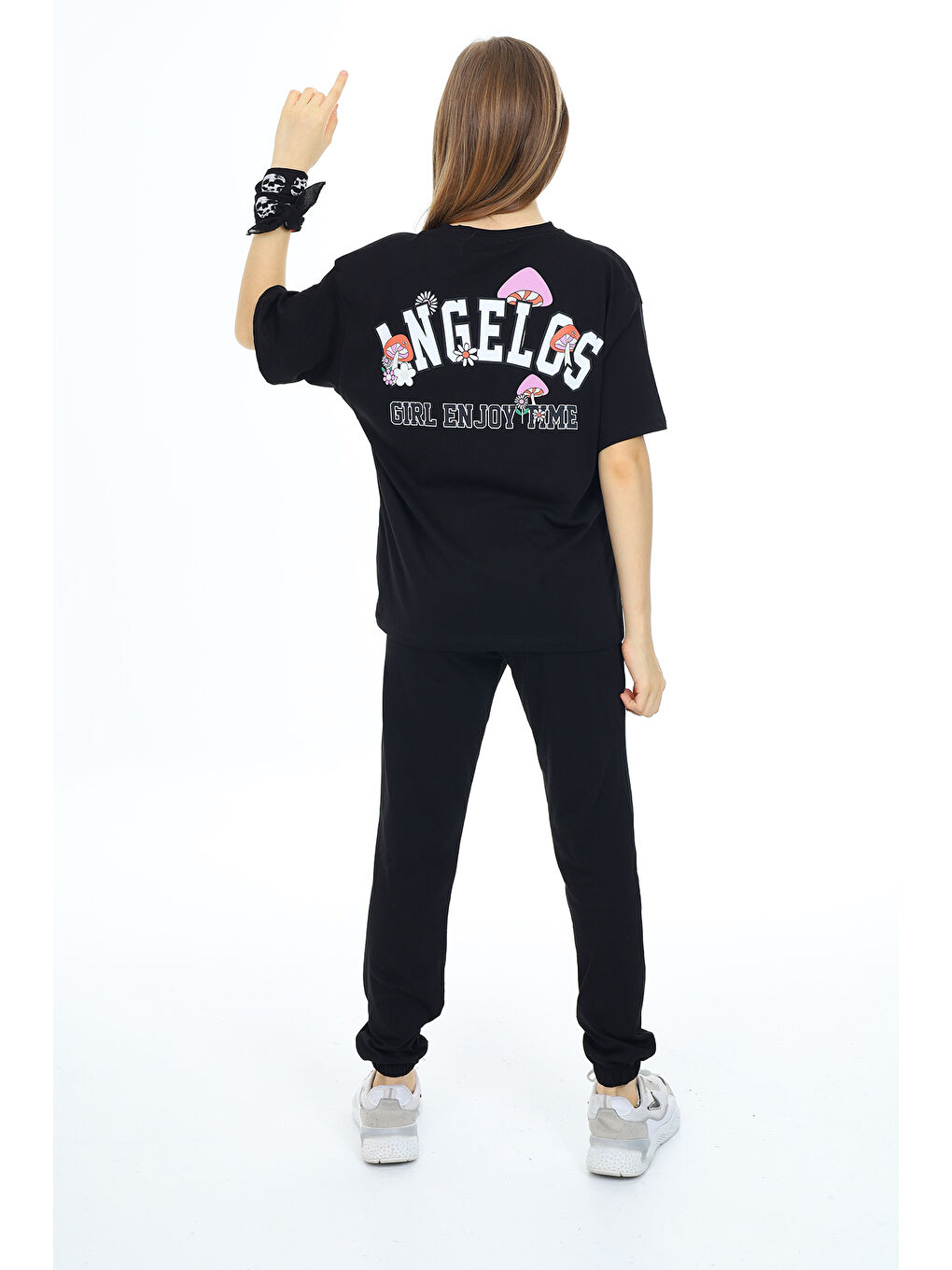 Siyah Kız Çocuk Alt-Üst 2'li Takım 12154-1